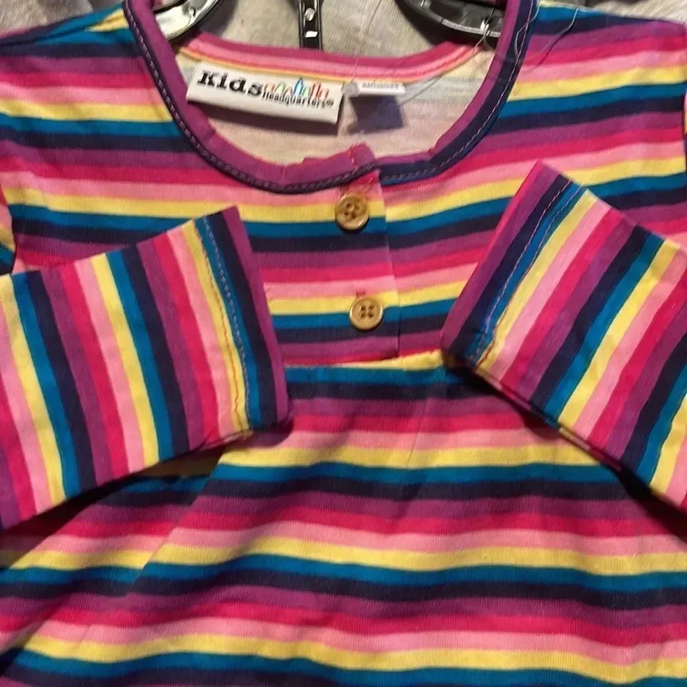 Kids Headquarters Kids' 4-piece Playwear Set, Stripes 2T 4T